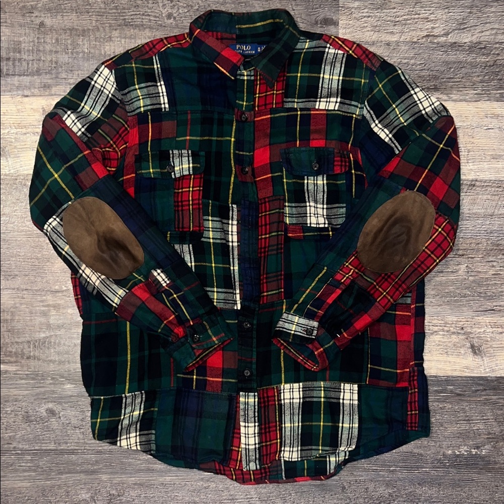Polo by Ralph Lauren Red Green Navy Plaid Button-Down Shirt